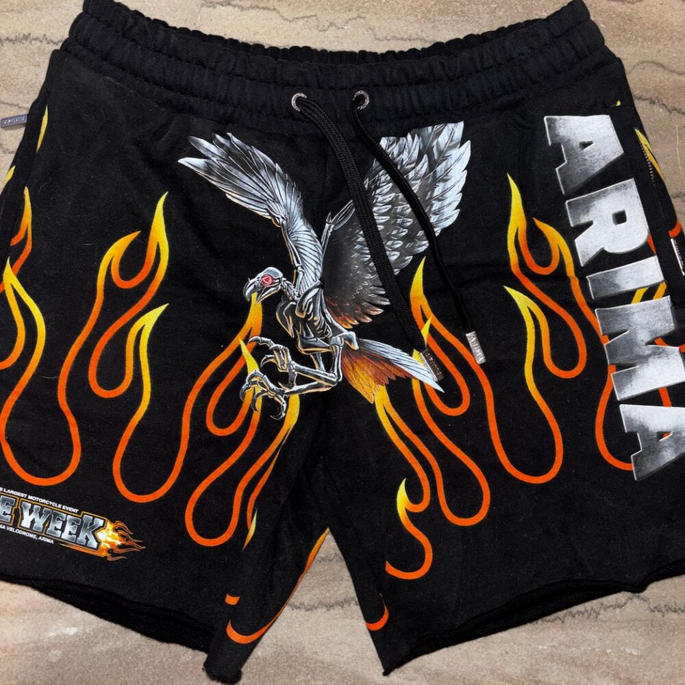 Arima Men’s Black Flame shorts